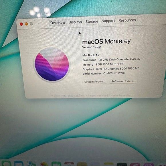 2017 Apple MacBook Air 13.3" (128GB SSD, Intel Core i5-5350U, 1.8GHz, 8GB) - Picture 4 of 5